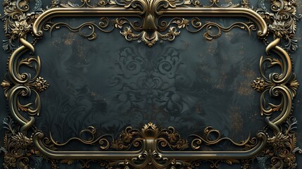 gold frame on the wall