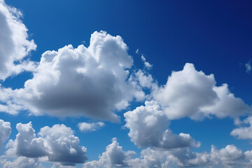 Blue sky background with clouds, Beautiful landscape with clouds