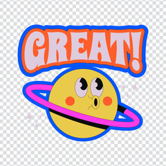 Flat design retro sticker collection vector design in eps 10