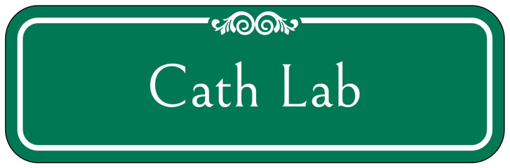 Hospital way finding sign CATH lab