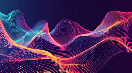 Illustrate the fusion of finance and technology through dynamic gradient lines