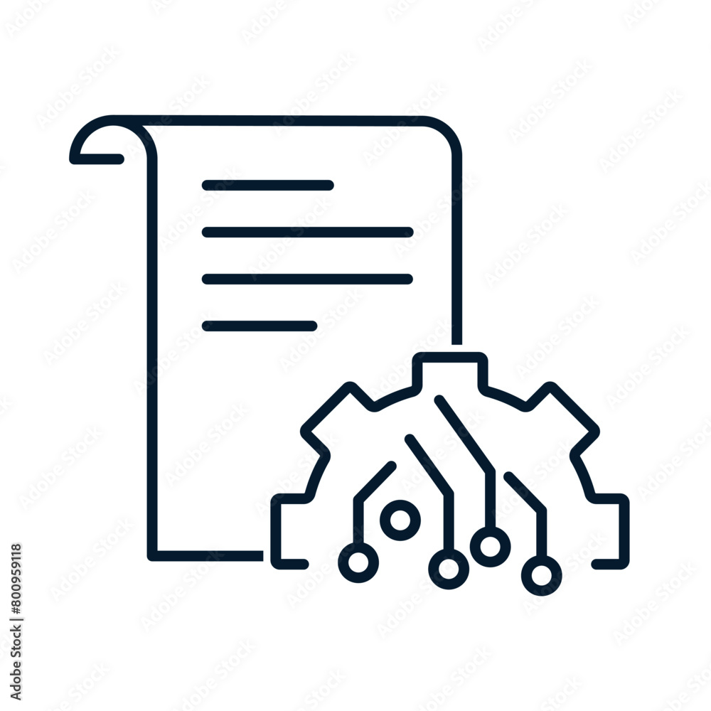 Poster the concept is a multifunctional technology for processing, structuring and integrating data. vector
