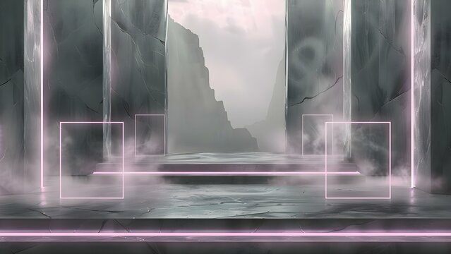 Neon purple squares on black background symbolize secure blockchain online storage . Concept Secure Storage, Blockchain Technology, Online Security, Neon Colors, Digital Assets