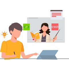 Programming Online Course Illustration