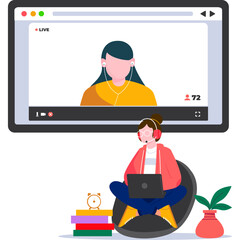 Online video course Illustration