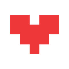Obraz premium Pixel art cartoon heart icon 18