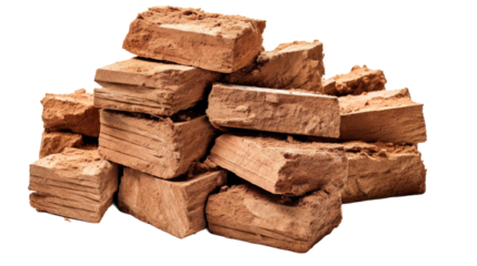 An intricate arrangement of wood logs is stacked in a precise and orderly manner