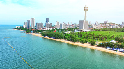 Jomtien Beach, Thailand's coastal gem, stretches along the Gulf of Siam, showcasing a breathtaking...