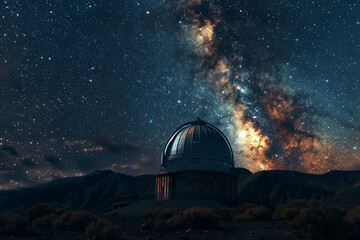 in the gentle glow of the Milky Way, an observatory stands as a beacon of discovery, offering a gateway to the wonders of the universe beneath the vast night sky,
