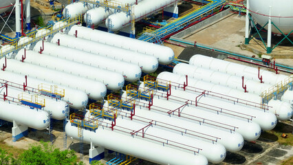 Drones unveil the heart of energy security - natural gas storage fields, an aerial mosaic of...