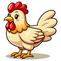 cartoon of a chicken hen