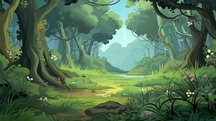 Enchanted Forest Adventure Scene