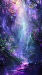 Paint a fantastical scene of mythical creatures in lush, dreamy Impressionist strokes, utilizing unexpected camera angles to enhance the magical, ethereal ambiance