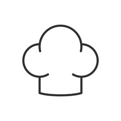Chef's hat, linear icon. Line with editable stroke