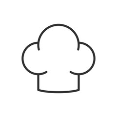 Chef's hat, linear icon. Line with editable stroke
