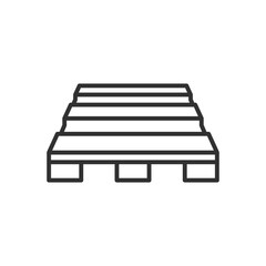 Pallet, linear icon. Line with editable stroke