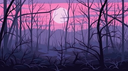 Obraz premium Twilight Serenity Nature Scene