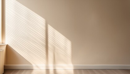 Realistic and minimalist blurred natural light windows, shadow overlay on wall paper texture