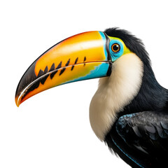 Naklejka premium toucan bird looking isolated on white