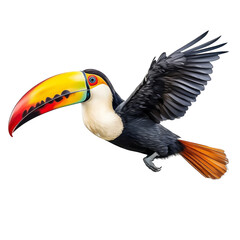 Fototapeta premium toucan bird looking isolated on white