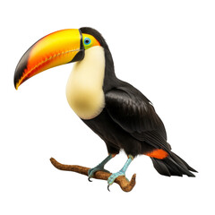 toucan bird looking isolated on white