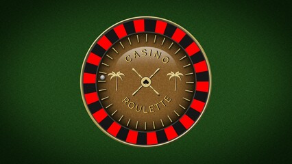 Gambling Casino Rotating Roulette Title Intro