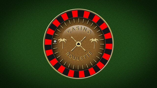 Gambling Casino Rotating Roulette Title Intro