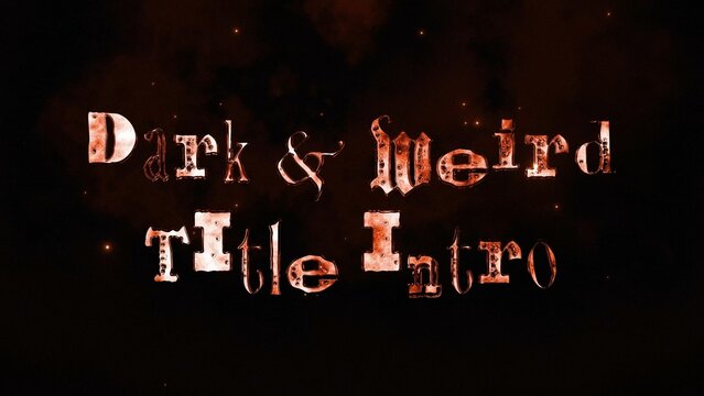 Dark Horror Style Grunge Text Title Intro