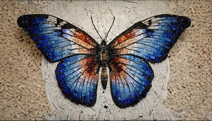 A Butterfly With Wings Resembling A Mosaic