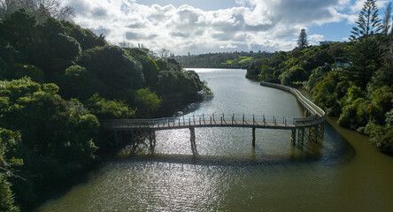 Public walkway in the  Orakei basin, Auckland, Auckland, New Zealand.