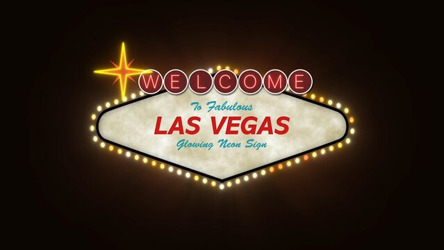 Casino Neon Sign Billboard Title Intro