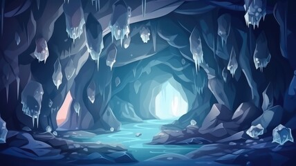Mystical Underwater Crystal Cave with Pearls