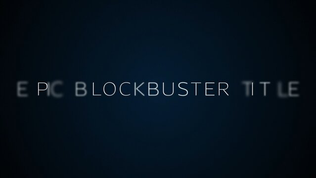Cinematic Blockbuster Movie Trailer Title Intro 