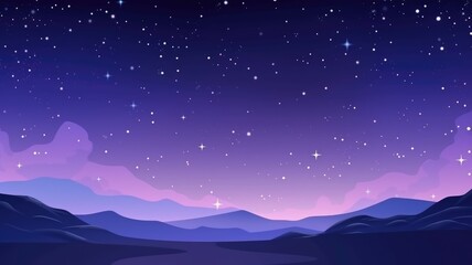 Whimsical Nebula Galaxy Cartoon Landscape