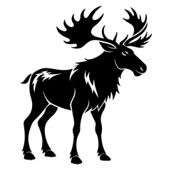 Moose Vector SVG silhouette illustration, laser cut, Moose Clipart