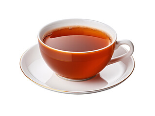 a cup of tea with brown liquid