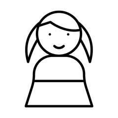 Doll line icon