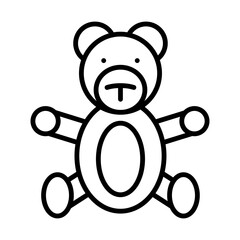 Teddy bear line icon
