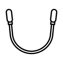 Jumping rope line icon