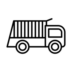 Truck line icon