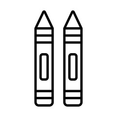 Crayons line icon