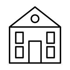 Dolls house line icon