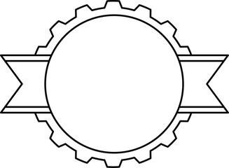 Outline Award Badge Logo Design Element Vector