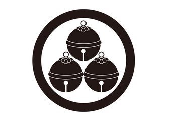 丸に三盛りの鈴