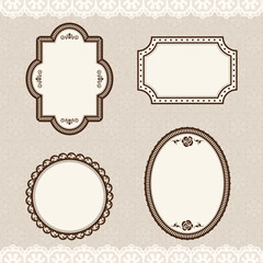 エレガントなラベルのセット