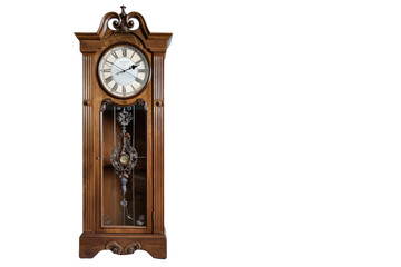 Vintage Clock Elegance on Transparent Background
