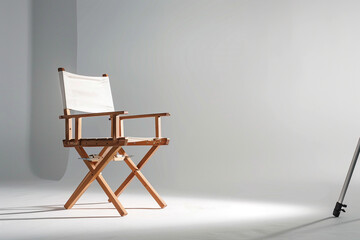 Image highlighting Luna director chair's exquisite lines against a seamless white backdrop, capturing its beauty.