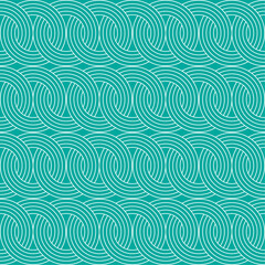 Seamless geometric circle line art pattern tile