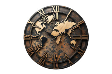 Earth Clock Monitor on Transparent Background