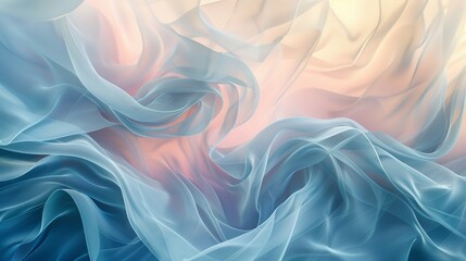 Obraz premium Gentle, fluid visuals sweep across the background, creating a soothing atmosphere with their graceful movement